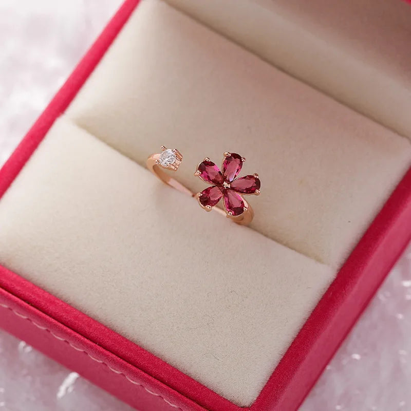 Sparkling Butterfly Rings