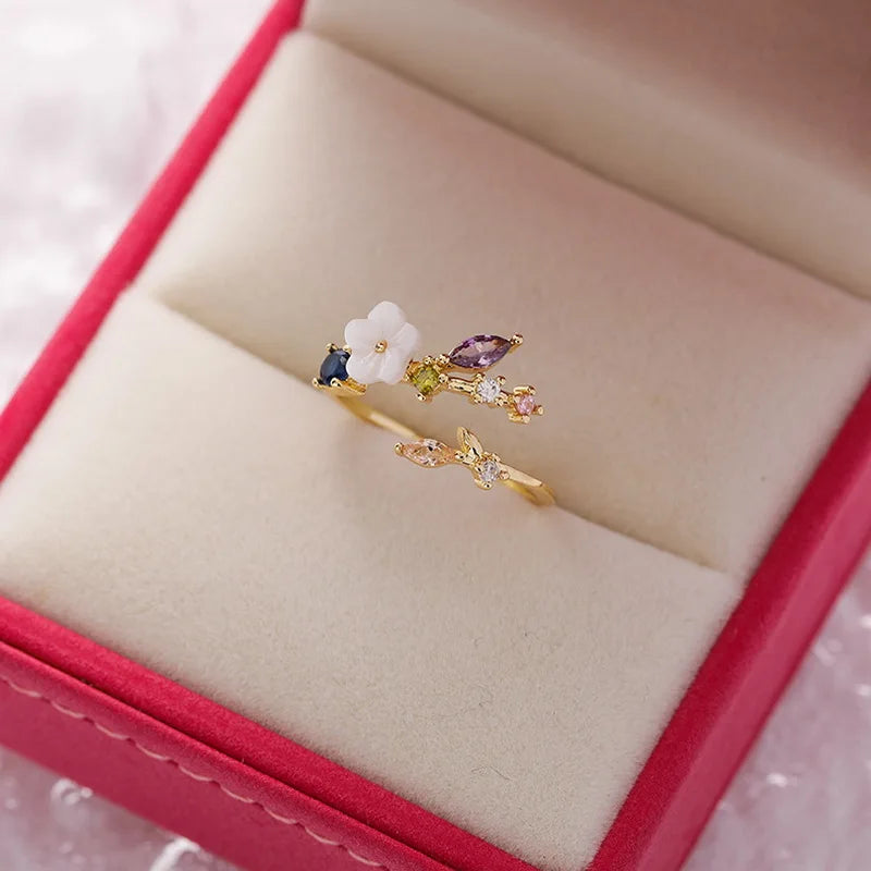 Sparkling Butterfly Rings