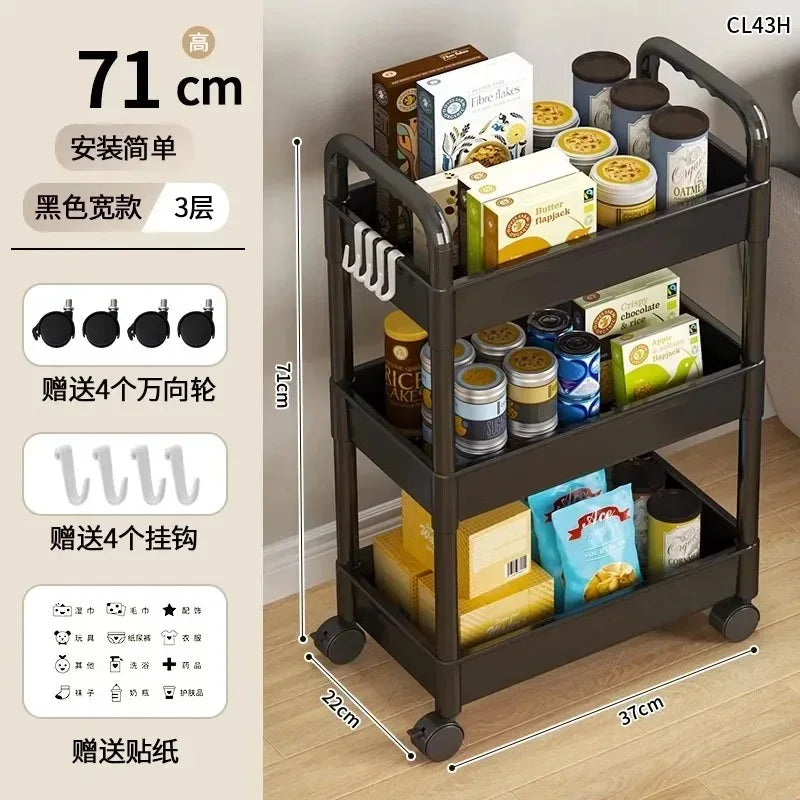 Space-Saving Rolling Storage Cart