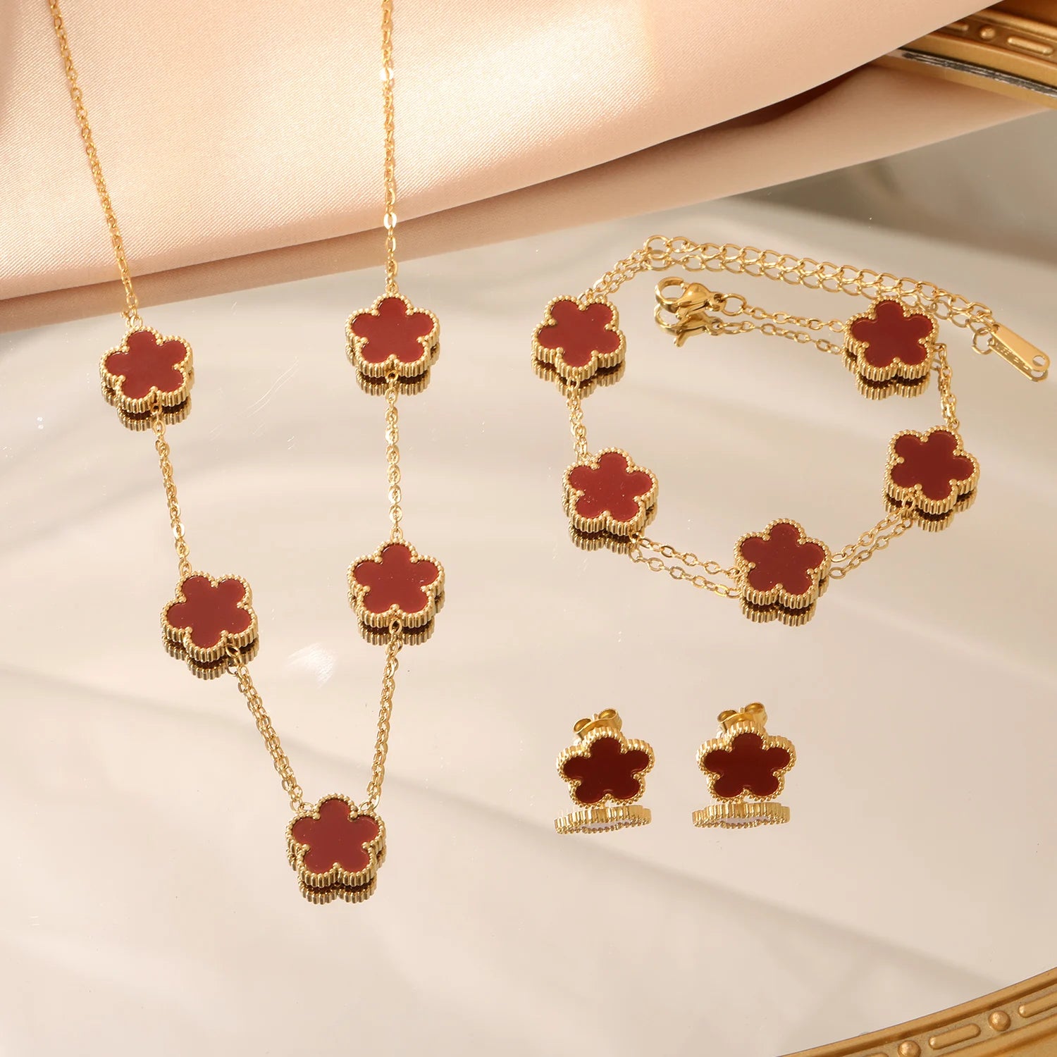 Chic Flower Jewelry Set